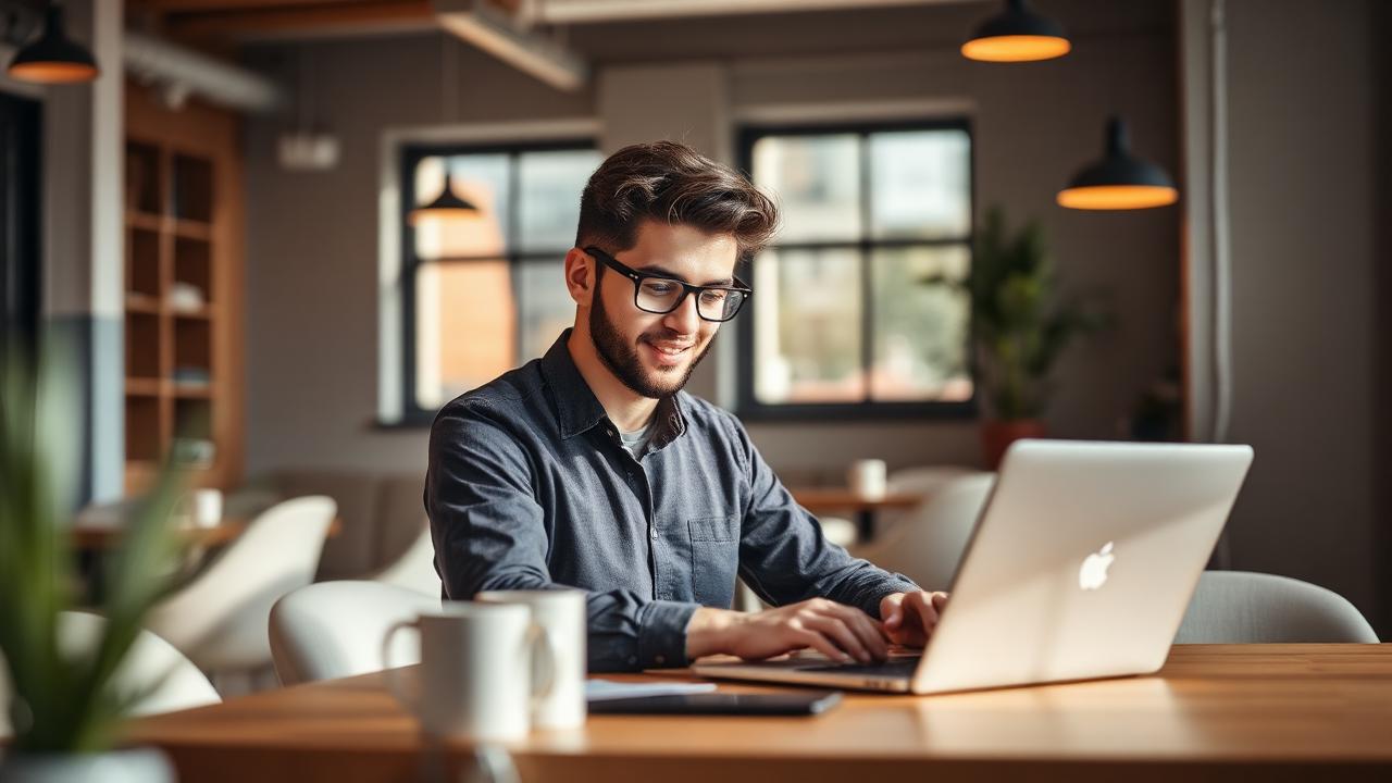 Indépendant travaillant dans un espace de coworking à Bruxelles